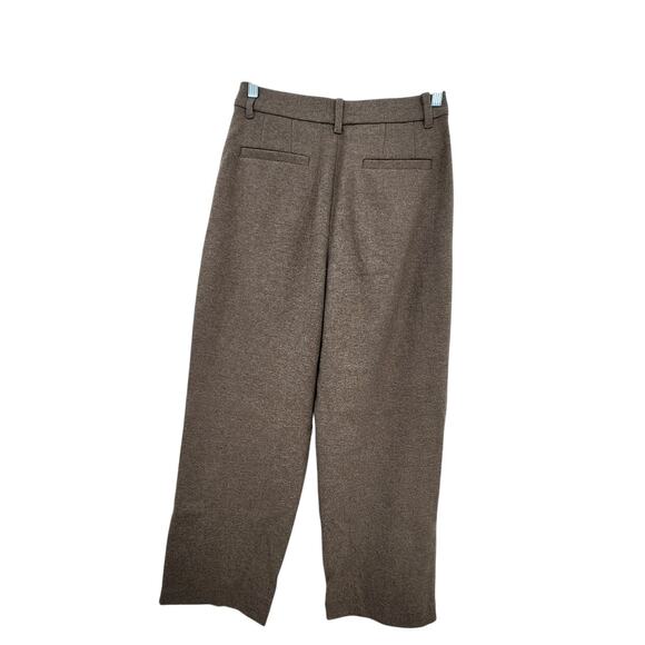 UNIQLO Comptoir Des Cotonneirs Cotton Blend Wide Leg Pleated Front Pants Medium - Picture 2 of 7